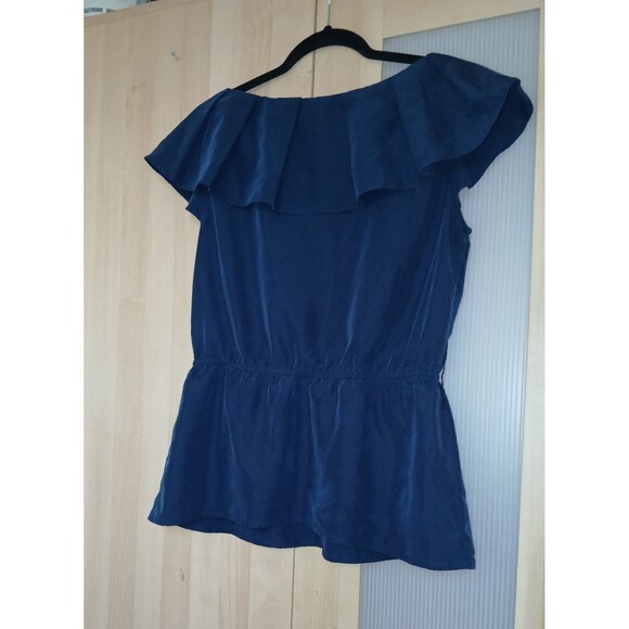 Celine K New York Paris Navy Blouse Sz Small Sleeveless Chic Vnt Made In USA - Picture 3 of 7